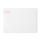 宛名ラベルのまわりの花フレームの休日の覆い ラップアラウンドラベル (正面)