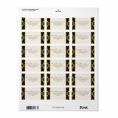 宛名ラベルフローラダマスクフォーマルグリッター結婚 ラベル (フルシート)