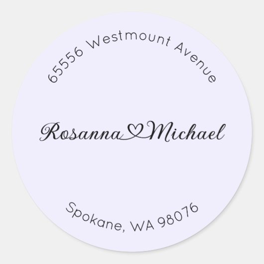 宛名ラベル, ラウンド宛名ラベル, ハートネーム ラウンドシール (正面)