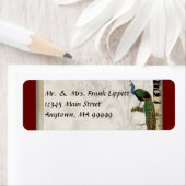 宛名ラベル – ヴィンテージ孔雀6 ラベル (インサイチュ)