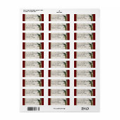 宛名ラベル – ヴィンテージ孔雀6 ラベル (フルシート)