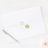 宛名ラベル-熱望した蜂 ラウンドシール (封筒)