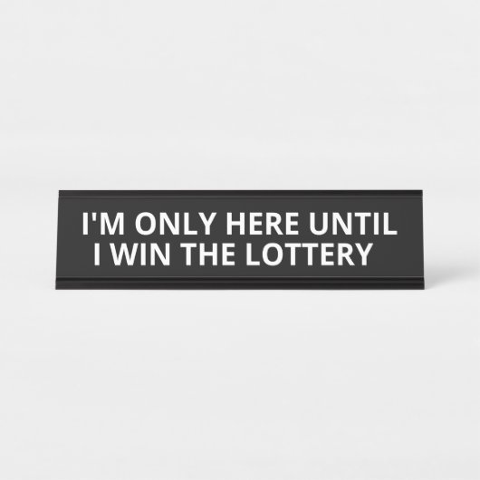 宝くじが当たるまで私はここにいる デスクネームプレート (正面)