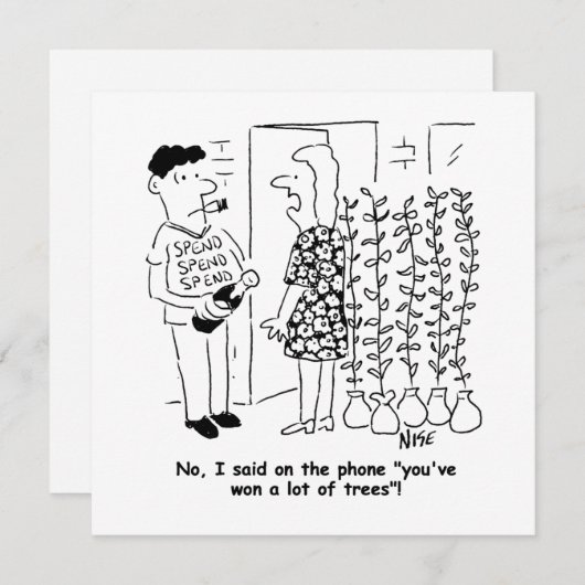 宝くじに当たらない – 代わりに木に当たるおもしろい- シーズンカード (正面/裏面)