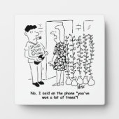 宝くじに当たらない – 代わりに木に当たるおもしろい- フォトプラーク (正面)