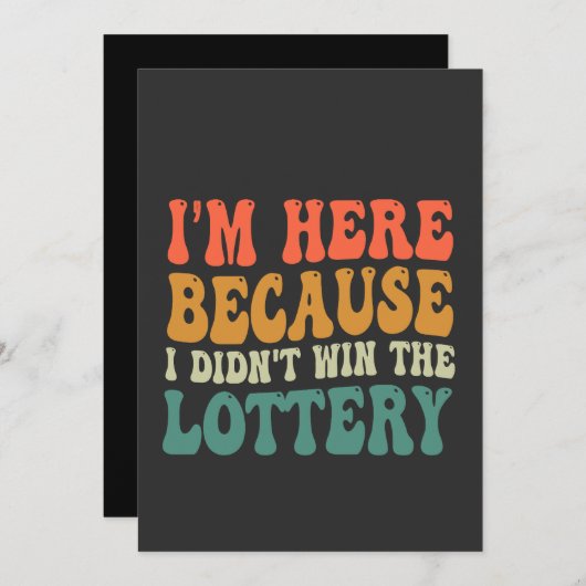 宝くじに当たらなかったからおもしろい 招待状 (正面/裏面)