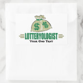 宝くじに当たる宝おもしろいくじプレーヤー 長方形シール (バッグ)