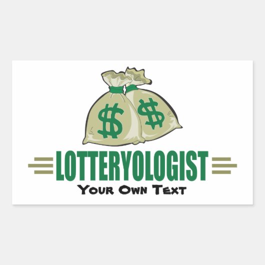 宝くじに当たる宝おもしろいくじプレーヤー 長方形シール (正面)