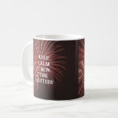 宝くじに当選KEEP CALM 花火 コーヒーマグカップ (正面左)
