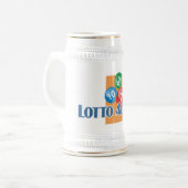 宝くじの常習者のジョッキ ビールジョッキ (正面左)