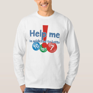 宝くじの常習者の長い袖のTシャツ Tシャツ