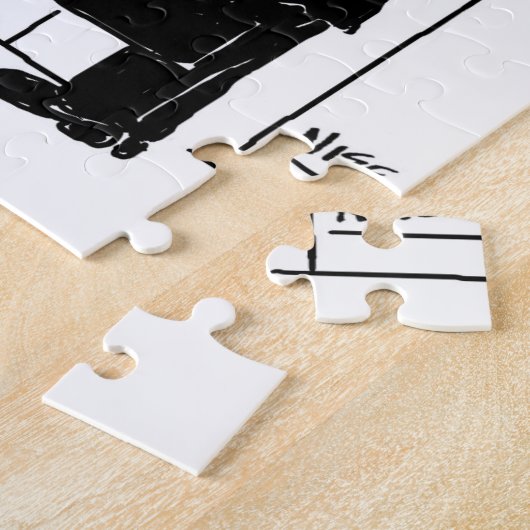 宝くじ本社漫画のエレベーターまたはリフト ジグソーパズル (側面)