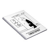 宝くじ本社漫画のエレベーターまたはリフト ノートブック (右側)