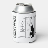 宝くじ本社漫画のエレベーターまたはリフト 缶クーラー (缶裏面)