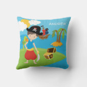 宝とオウムの少年の海賊 クッション (裏面)