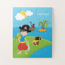 宝とオウムの少年の海賊 ジグソーパズル