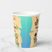 宝の地図かわいい女の子海賊誕生日パーティー 紙コップ (右)