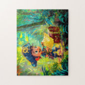 宝の地図と衣装箱を持つ海賊 ジグソーパズル (縦)