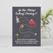 宝の地図の誕生日招待状、海賊のカード 招待状 (スタンド正面)