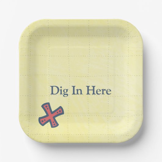 宝の地図パイレーツパーティーXがスポット掘り込み ペーパープレート (正面)