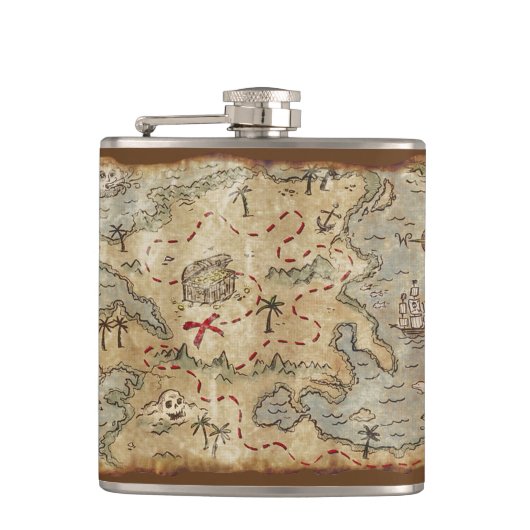 宝の地図 フラスク (正面)