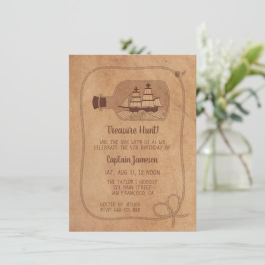 宝の狩りの船がボトル誕生グランジパーティー 招待状 (スタンド正面)