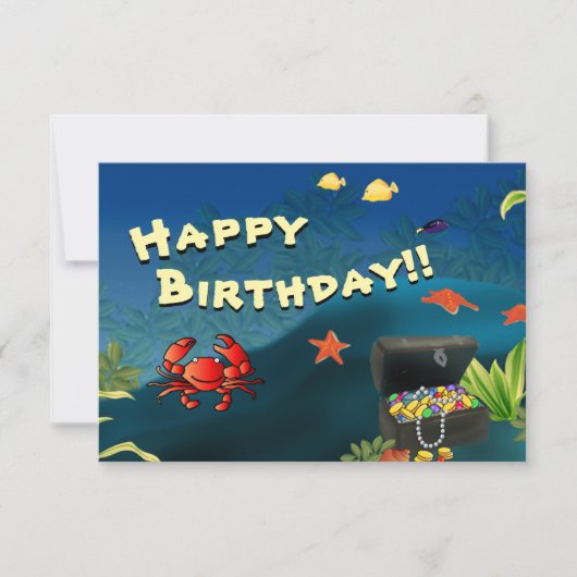 宝の誕生日カード - 名前やメッセージを入れて サンキューカード (正面)