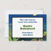 宝の誕生日カード - 名前入り サンキューカード (裏面)