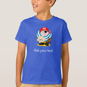 宝カスタム地図のかわいカリブのい海賊だ。 Tシャツ