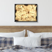 宝カリブの宝の地図 キャンバスプリント (インサイチュ (寝室))