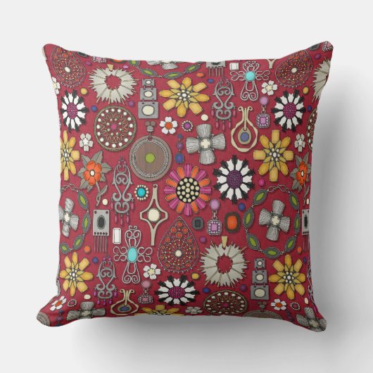 宝宝宝宝宝宝宝宝宝宝宝宝石宝石レッド クッション (正面)