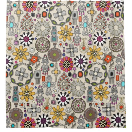 宝宝宝宝宝宝宝宝石宝石文類 シャワーカーテン (正面)