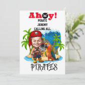 宝島にかわいい海賊キッド戯画 招待状 (スタンド正面)