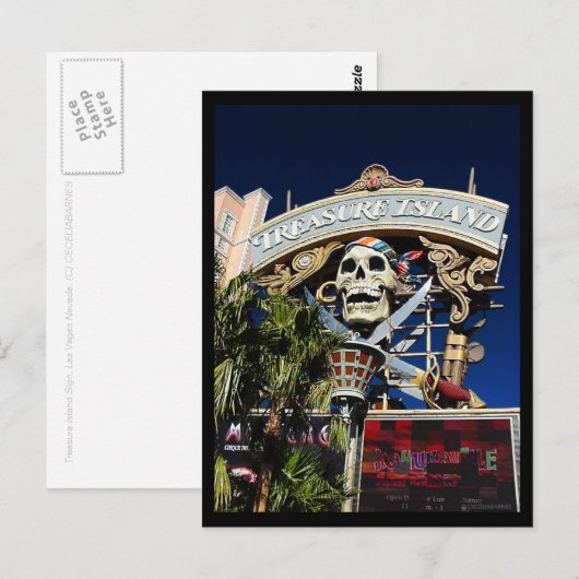 宝島の標識 ポストカード (正面/裏面)