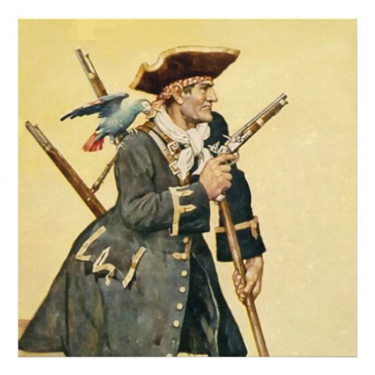『宝島』に登場する“Long John Silver(ジョン・シルバー)” フォトプリント (正面)