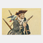 『宝島』に登場する“Long John Silver（ジョン・シルバー）” ラッピングペーパーシート (正面3)