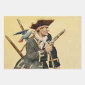 『宝島』に登場する“Long John Silver（ジョン・シルバー）” ラッピングペーパーシート (正面)