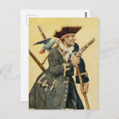 「宝島」の「ロング・ジョン・シルバー」 ポストカード (正面/裏面)