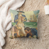 宝島、ヴィンテージ童話海賊 クッション (ブランケット)