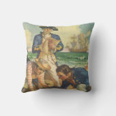 宝島、ヴィンテージ童話海賊 クッション (裏面)