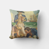 宝島、ヴィンテージ童話海賊 クッション (正面)