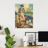 宝島、ヴィンテージ童話海賊 ポスター (ホームオフィス)