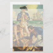 宝島、ヴィンテージ童話海賊 便箋 (正面/裏面)