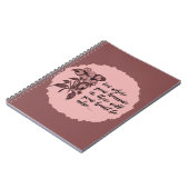 宝感動的宝引用文ピンクマウヴ ノートブック (左側)