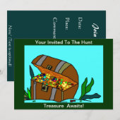 宝探しカスタマイズ招待状 招待状 (正面/裏面)