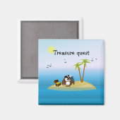 宝探しフクロウ マグネット (正面/裏面)