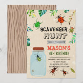 宝探し バグパーティーの招待状 招待状 (正面/裏面)