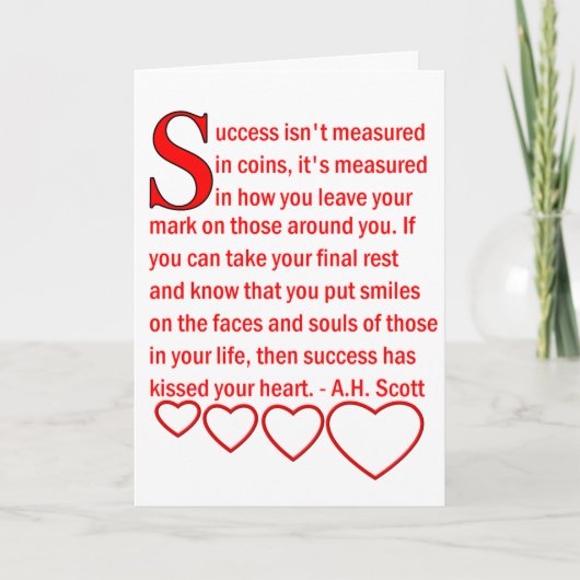 宝物の本当の感謝のカード サンキューカード (正面)