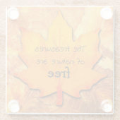 宝物は自然フリー金箔 ガラスコースター (裏面)