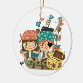 宝物を持つ海賊 セラミックオーナメント (左)